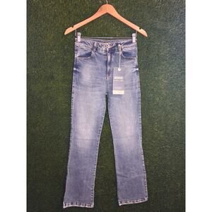 STUDIO F Monroe Basic Jeans Size 10 High Rise Straight Leg Colombian Denim Blue